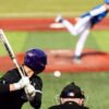 UCA Bears looking at a pitch
