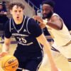 UCA Bears senior Elias Cato drives against the Lipscomb Bison