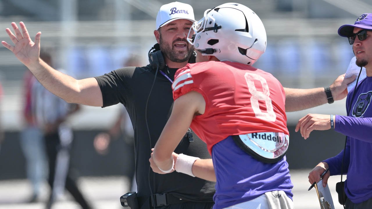 UCA coach Nathan Brown during the Bears football spring game