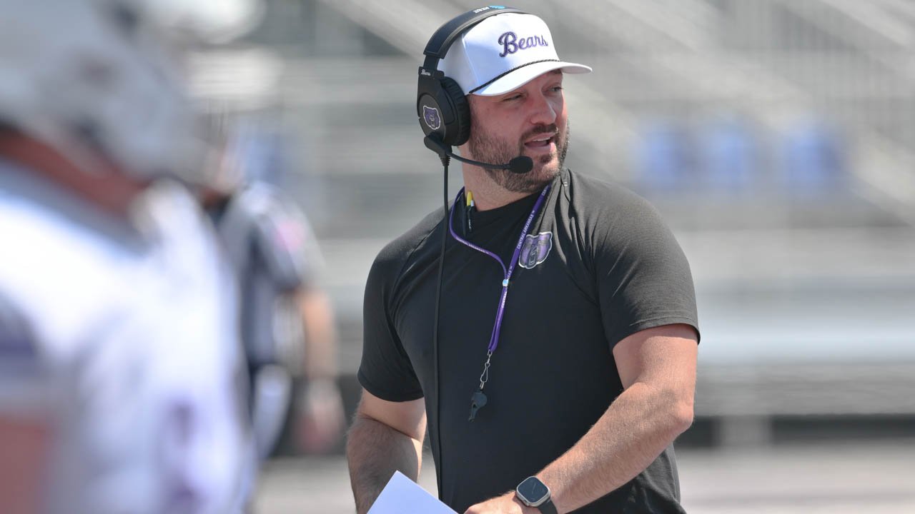 UCA coach Nathan Brown during the Bears football spring game