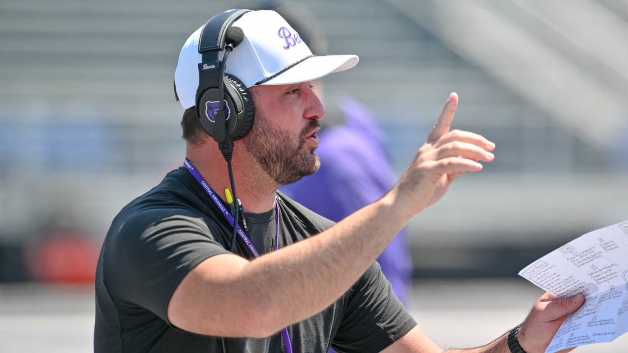 UCA coach Nathan Brown during the Bears football spring game