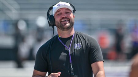 UCA coach Nathan Brown during the Bears football spring game