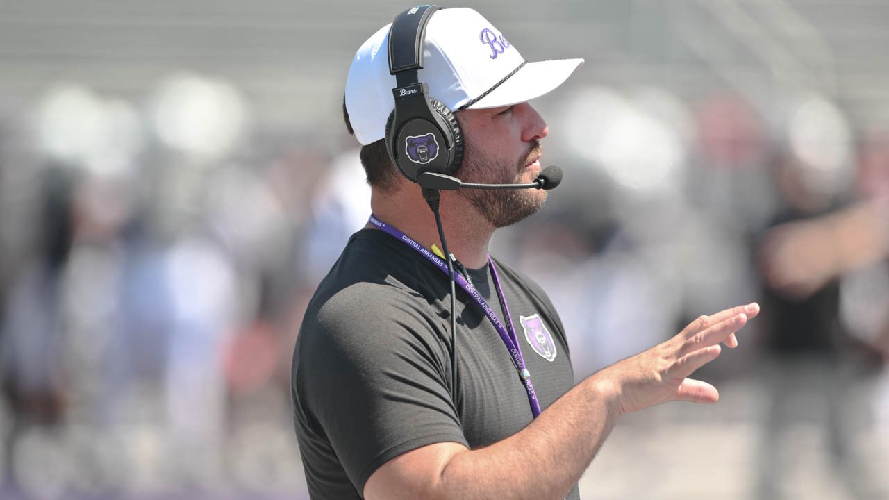 UCA coach Nathan Brown during the Bears football spring game