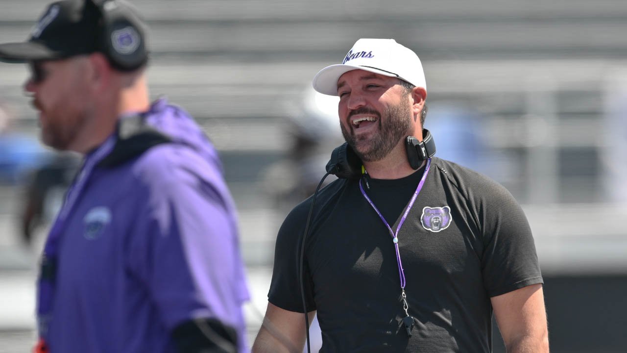 UCA coach Nathan Brown during the Bears football spring game