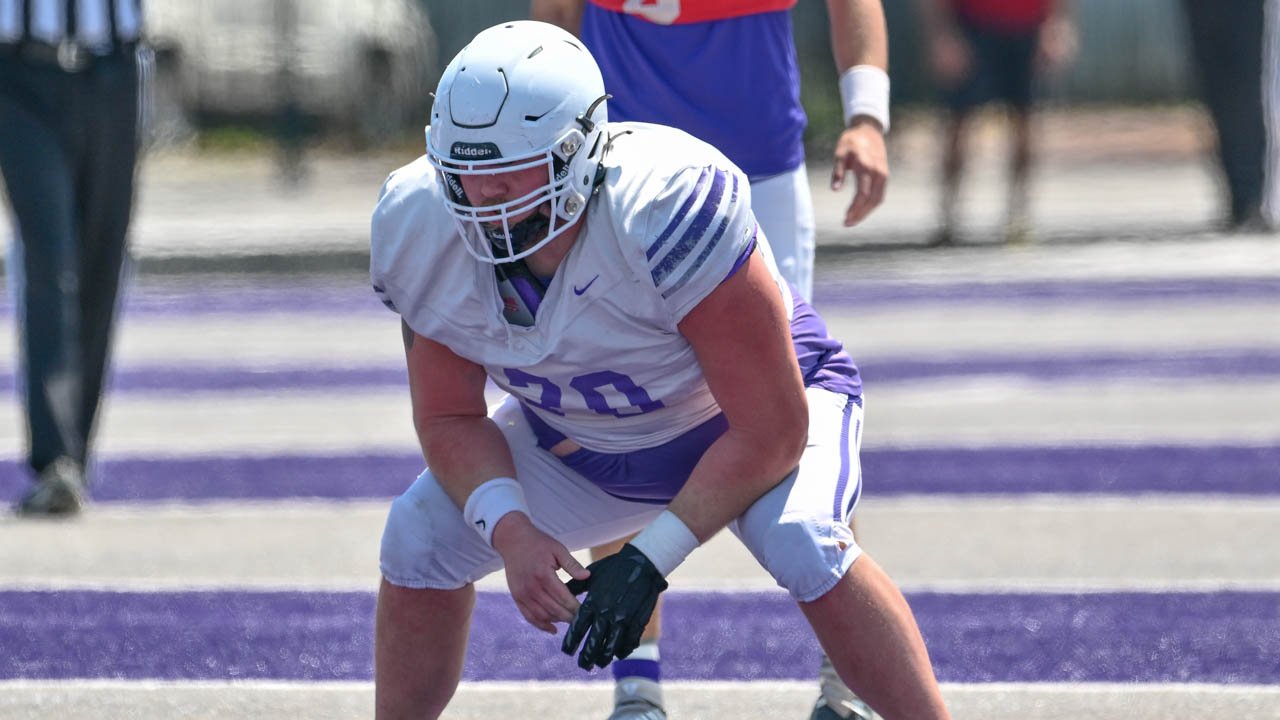 UCA offensive lineman William Mayo during the Bears football spring game